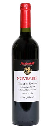 szeleshát November egyedi szekszárdi cuvée bor, névreszóló címkével, Szerleshát November boros címkék