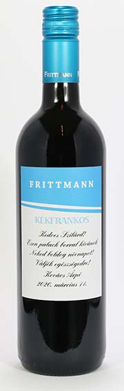 Kékfrankos Frittmann egyedi címkével